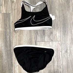 Black and white Nike size 12 bikini set
